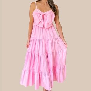 Chic Soul Pink Bow-Tie Dress